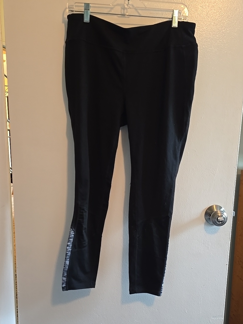 Tangerine Black Leggings with Gray Marled Waistband
